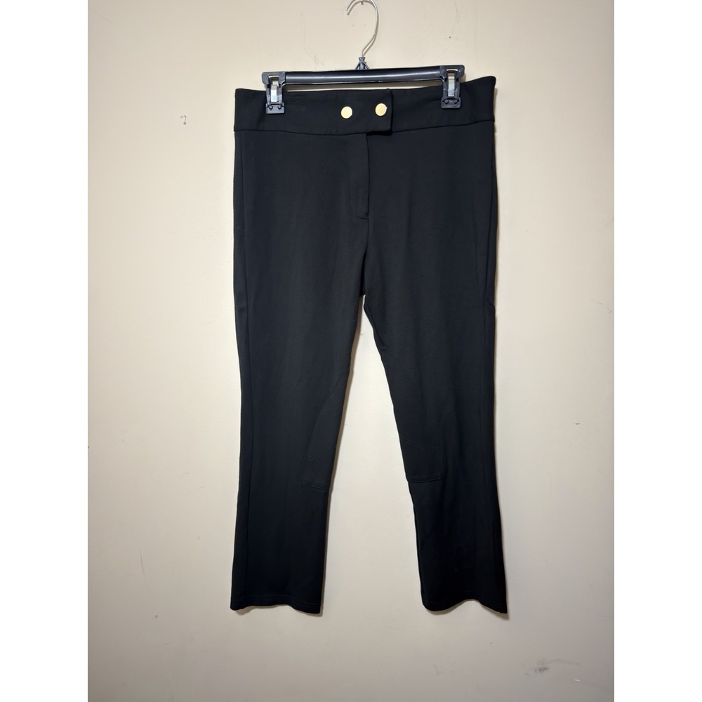 Tuckernuck Bridwell Riding Black Pants Sz L Cropped Stretch Equestrian Look